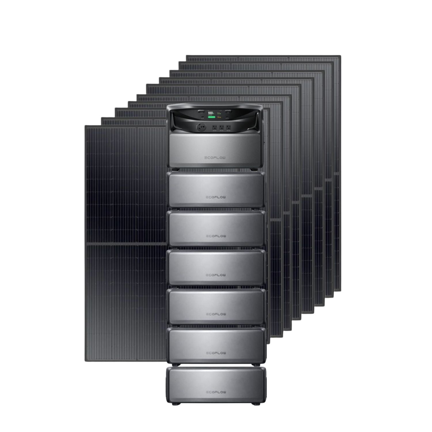 EcoFlow TITAN 5000 Whole-Home Battery Backup with six batteries with ten Rich Solar 400W Solar Panels | 4000W
