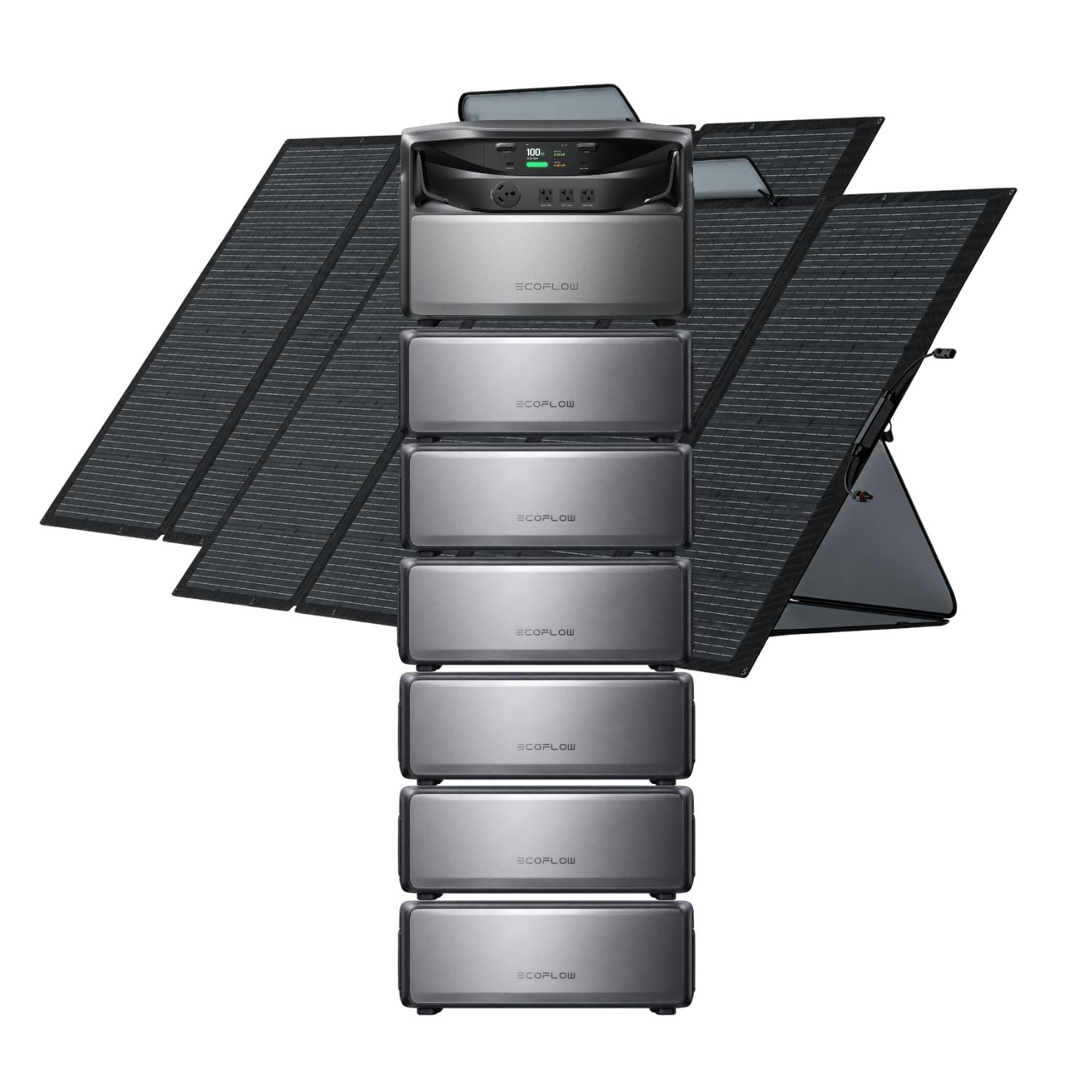 EcoFlow TITAN 5000 Whole-Home Battery Backup with six batteries with two EcoFlow 400W Portable Solar Panels | 800W
