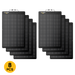 Eight BougeRV Arch 2.0 100W N-Type Fiberglass Flexible Solar Panel 
