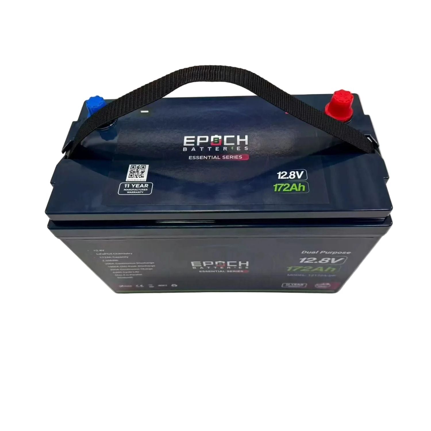 Epoch Batteries 12V 172Ah (2.20kWh) Dual Purpose Essential Series - Top View