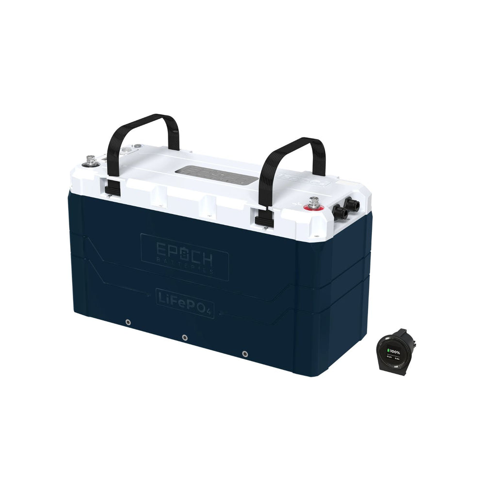 Epoch Batteries 12V 460Ah (5.89kWh) V2 Elite Series right view with Victron Comms LiFePO4 Battery