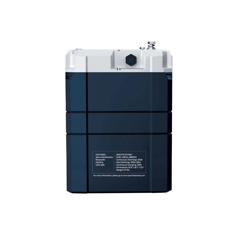 Epoch Batteries 12V 460Ah (5.89kWh) V2 Elite Series side view 