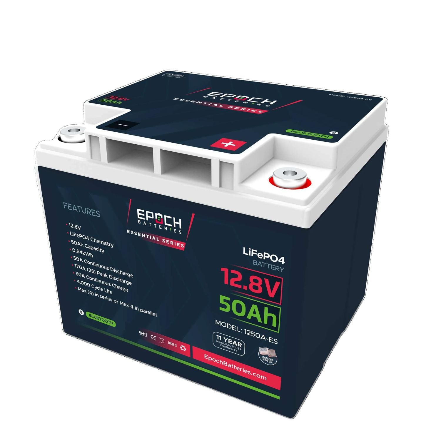 Epoch Batteries 12V 50Ah (0.64wh) Essential Series 