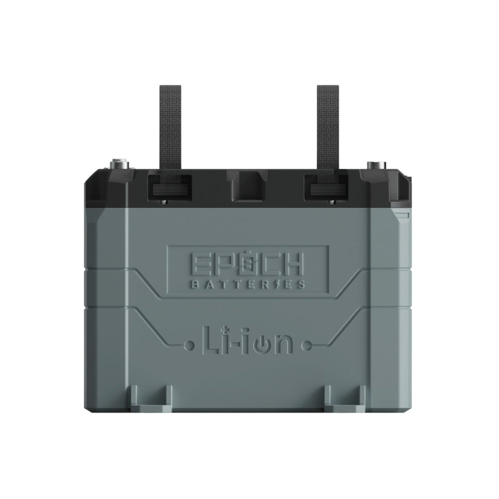 Epoch Batteries 24V 100Ah (2.56kWh) LiFePO4 Lithium Battery side view