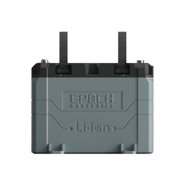 Epoch Batteries 24V 100Ah (2.56kWh) LiFePO4 Lithium Battery side view