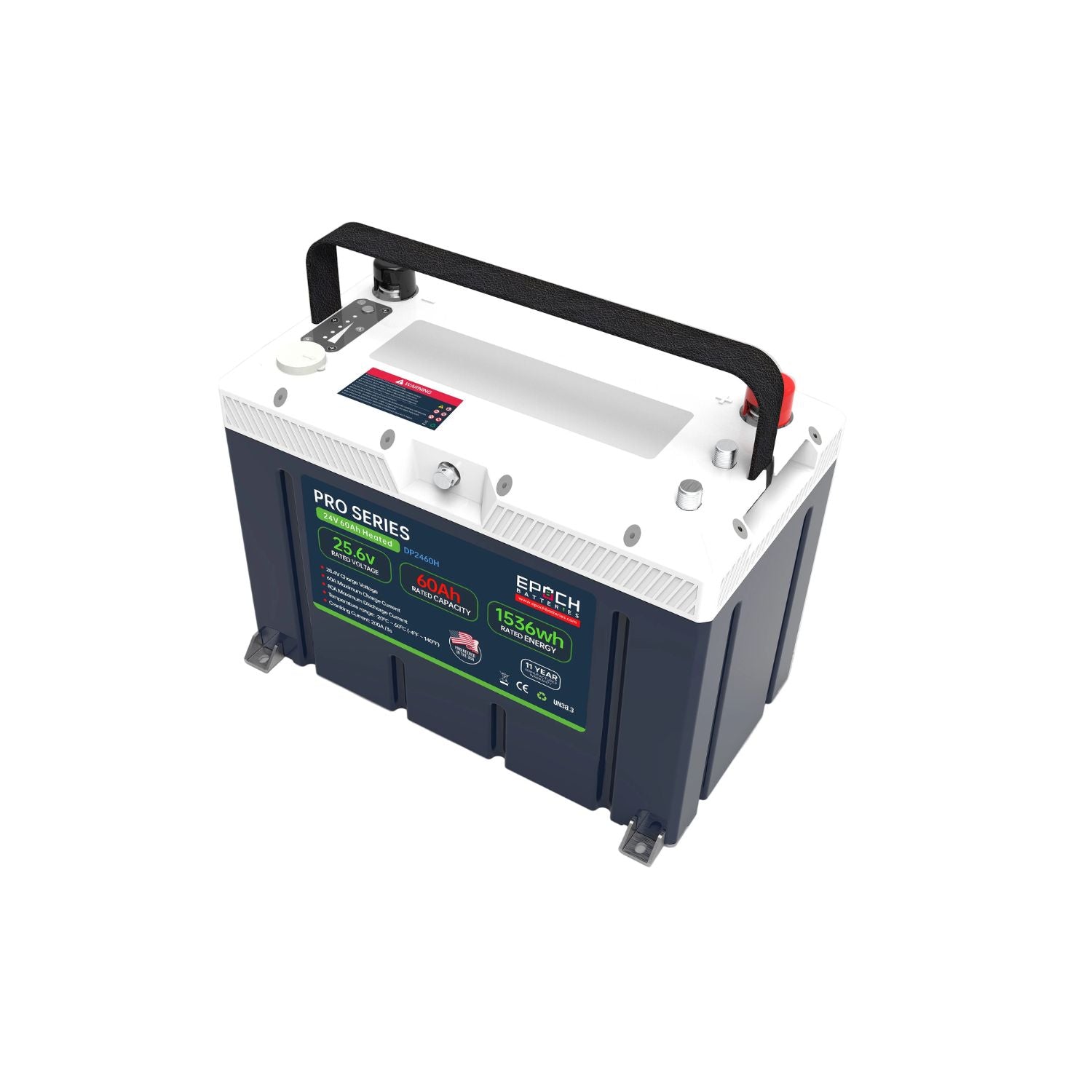 Epoch Batteries 24V 60Ah (1.54kWh) Pro Series left view