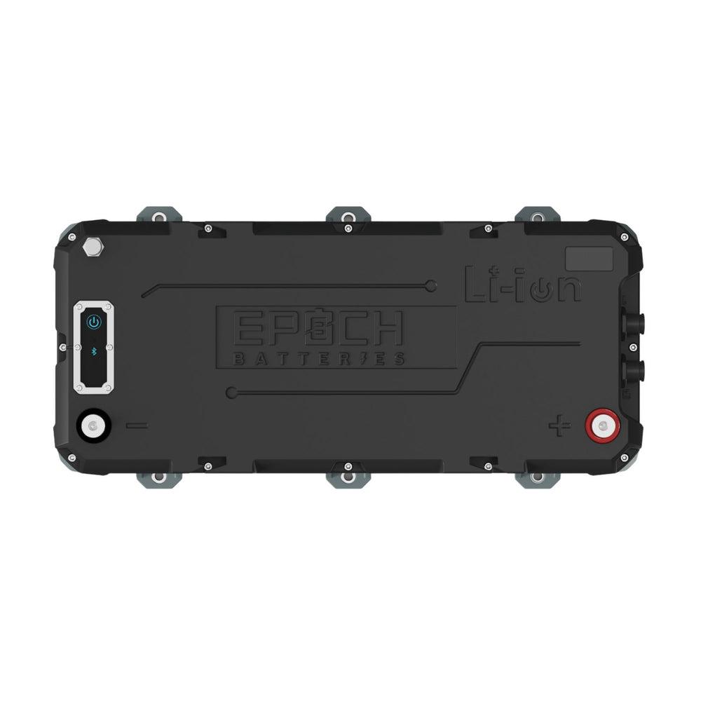 Epoch Batteries 36V 100Ah (3.84kWh) LiFePO4 Lithium Battery back view close up 
