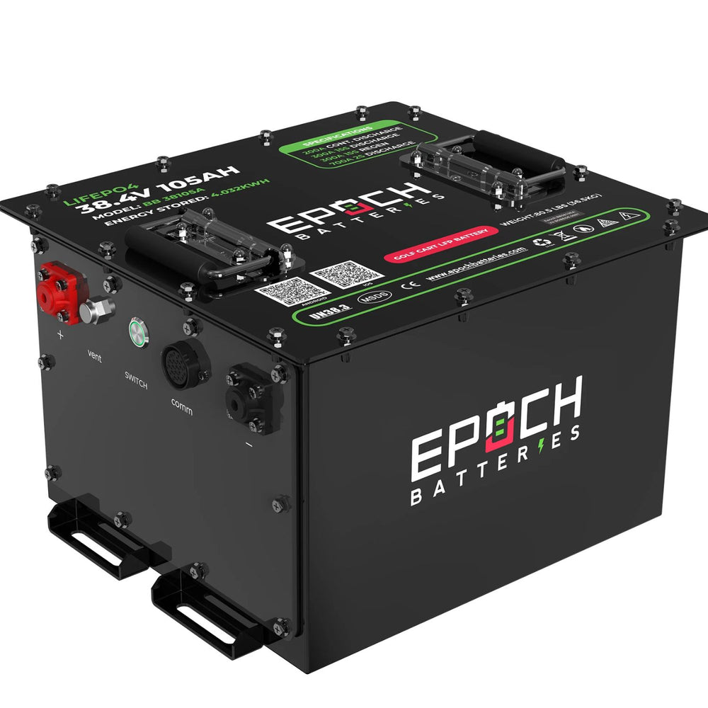 Epoch Batteries 36V 105Ah Lithium (LiFePO4) Golf Cart Battery left view