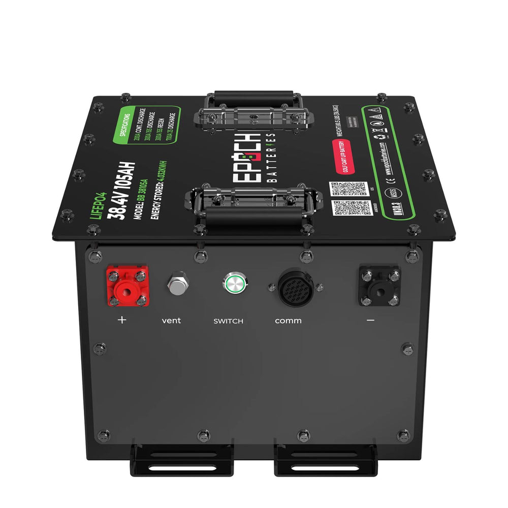 Epoch Batteries 36V 105Ah Lithium (LiFePO4) Golf Cart Battery side view