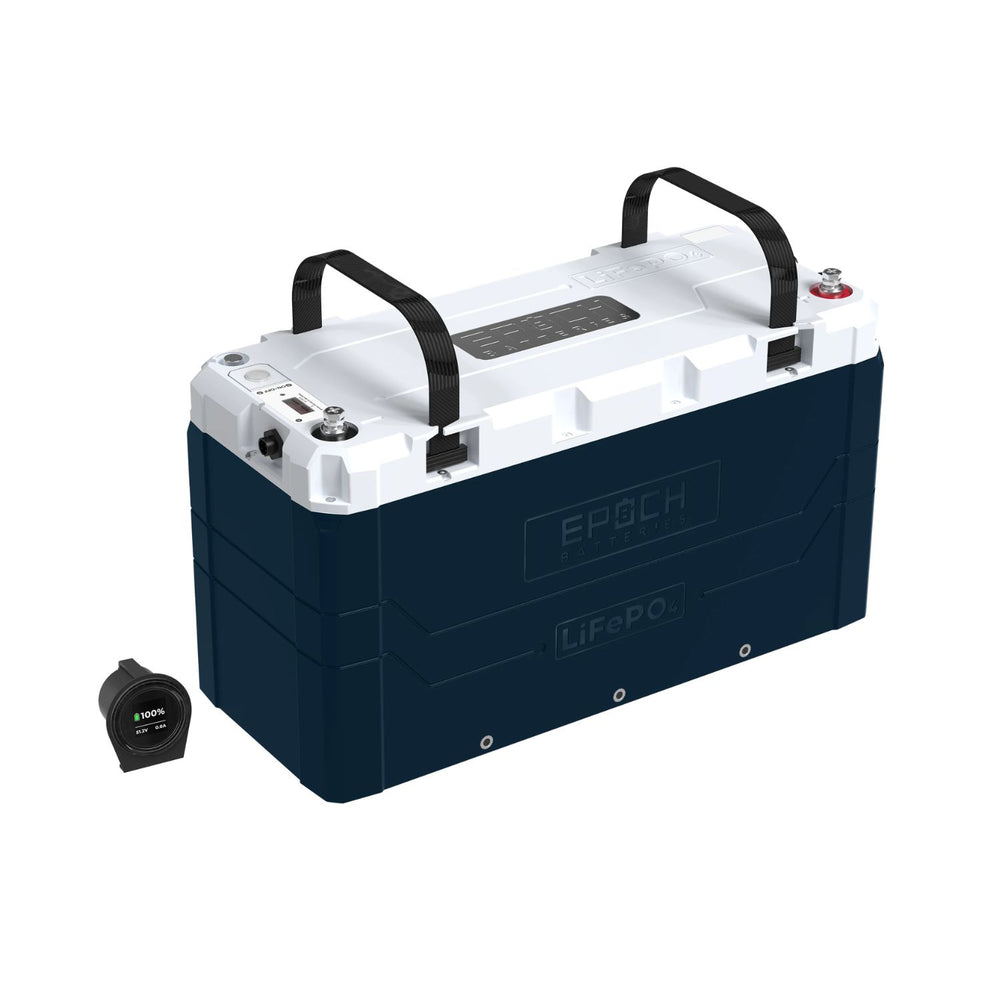 Epoch Batteries 48V 100Ah (5.12kWh) V2 Elite Series with Victron Comms LiFePO4 Batttery in the left side