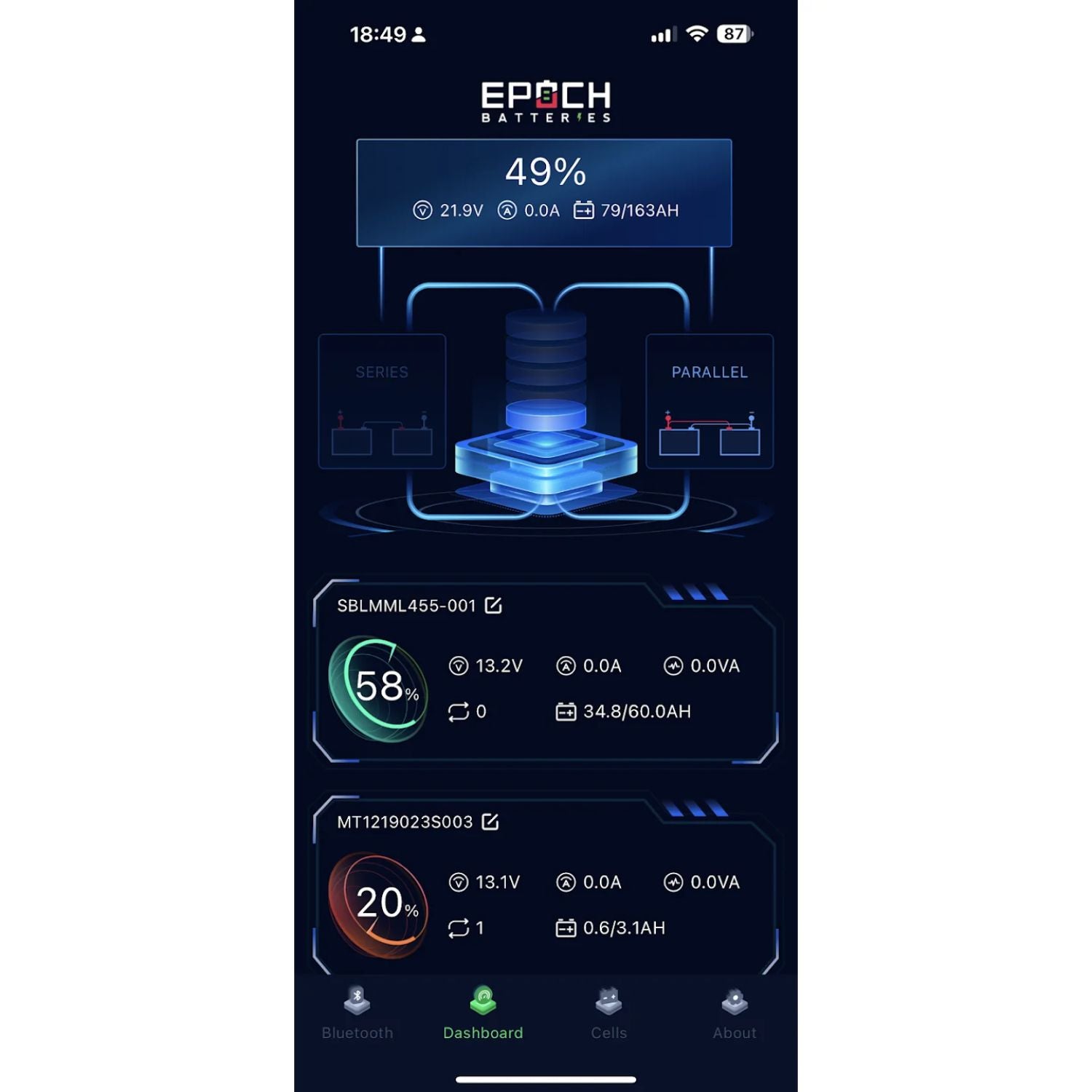 Epoch Batteries 48V 105Ah MINI - LiMax Series dimensions app