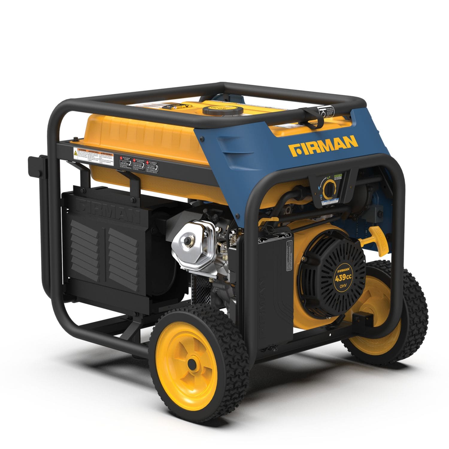 Firman T08072 Tri Fuel 8000W Portable Generator Back view Left side