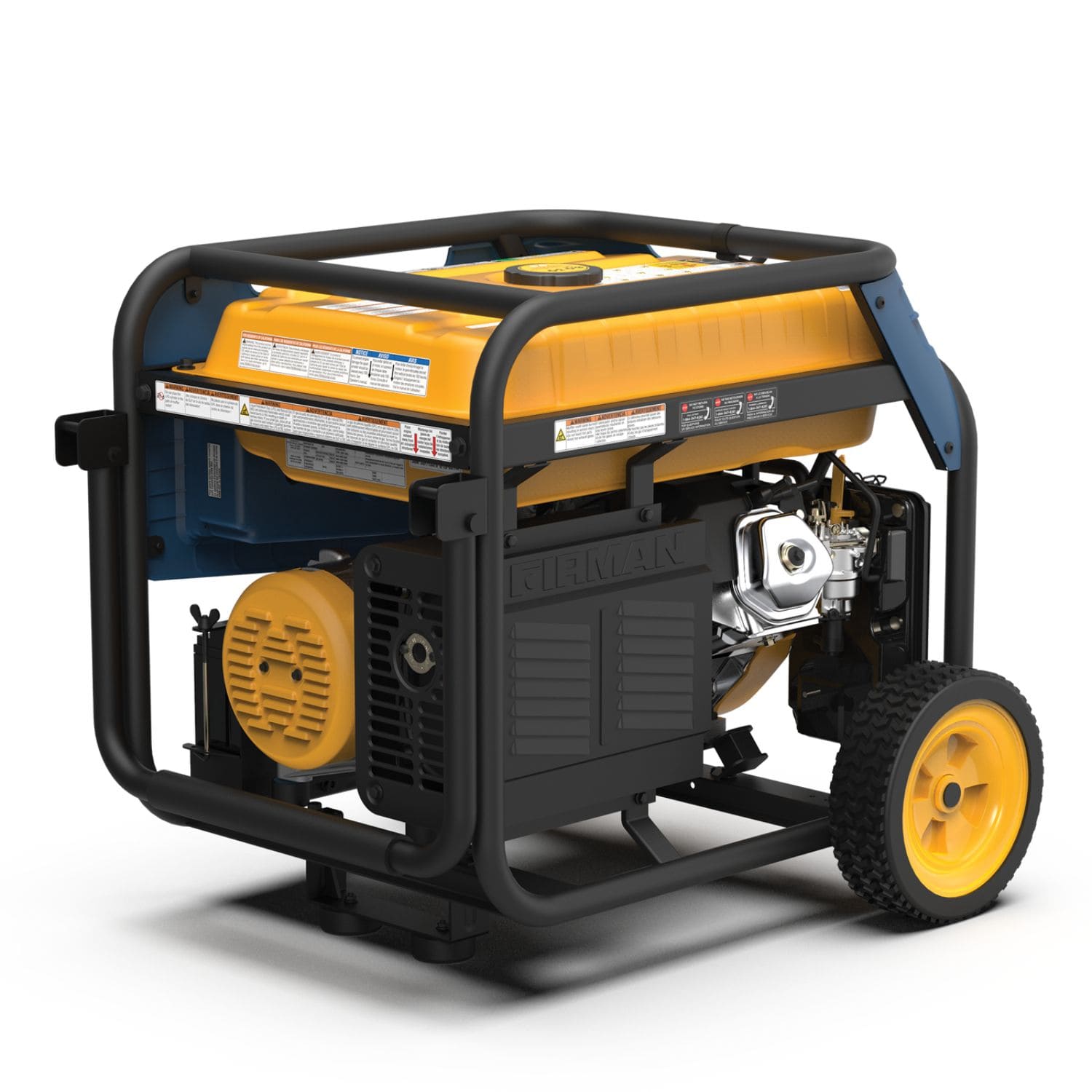 Firman T08072 Tri Fuel 8000W Portable Generator Front View Right Side