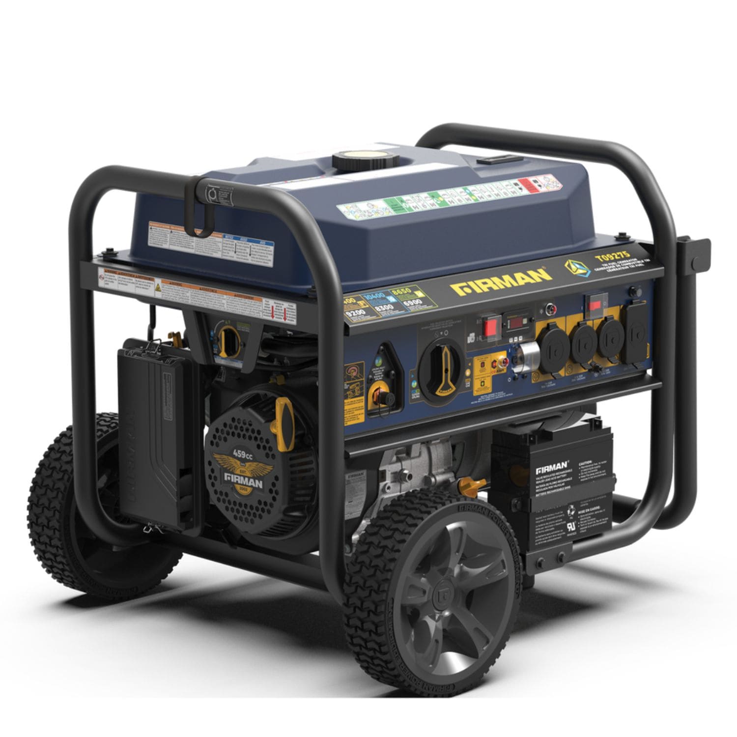 Firman T09275 Tri Fuel Portable Generator 11400W Back view right side