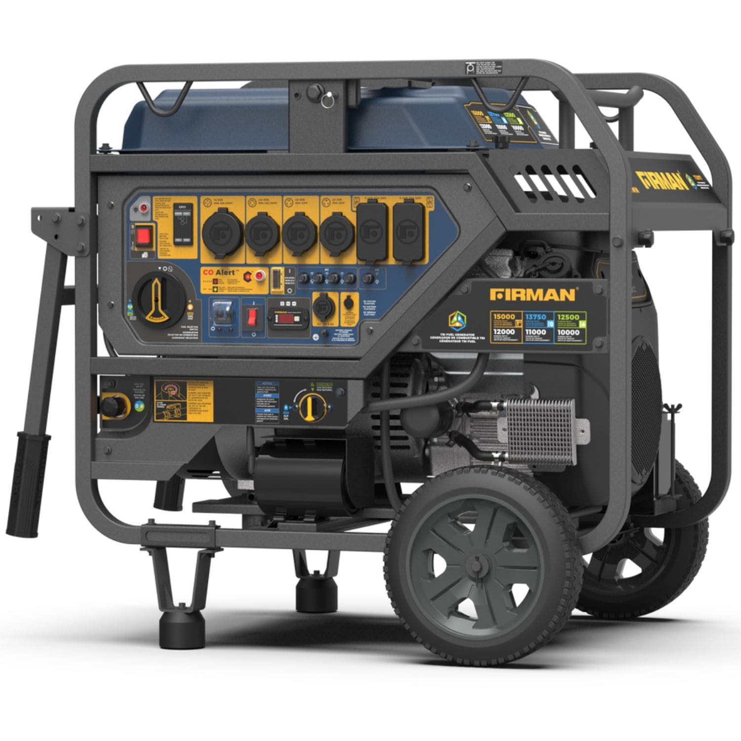 Firman T12071 Tri-Fuel Portable Generator Front View