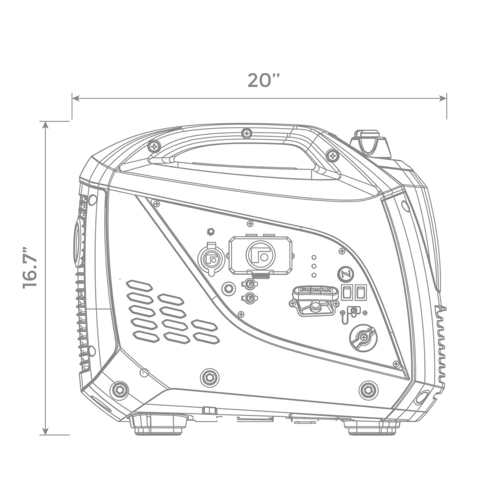 Firman W01781 Generator dimensions