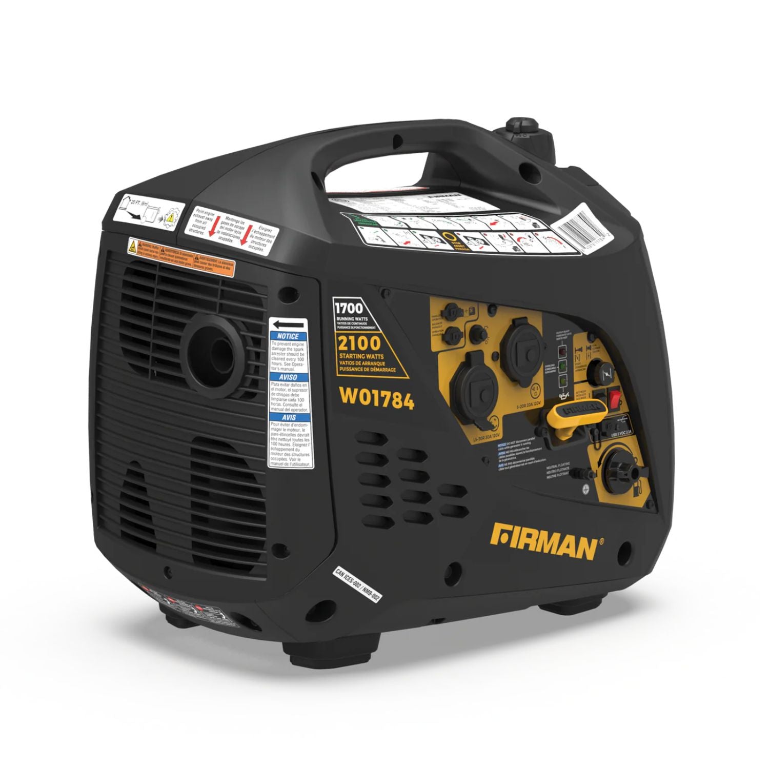 Firman W01784 Generator back right view
