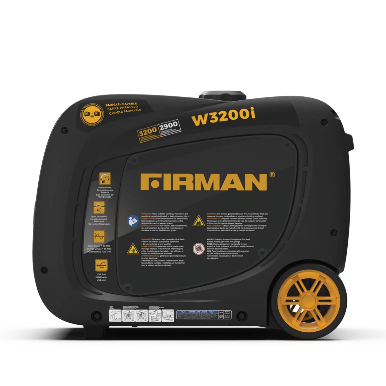 Firman W02981 Generator Side View left side