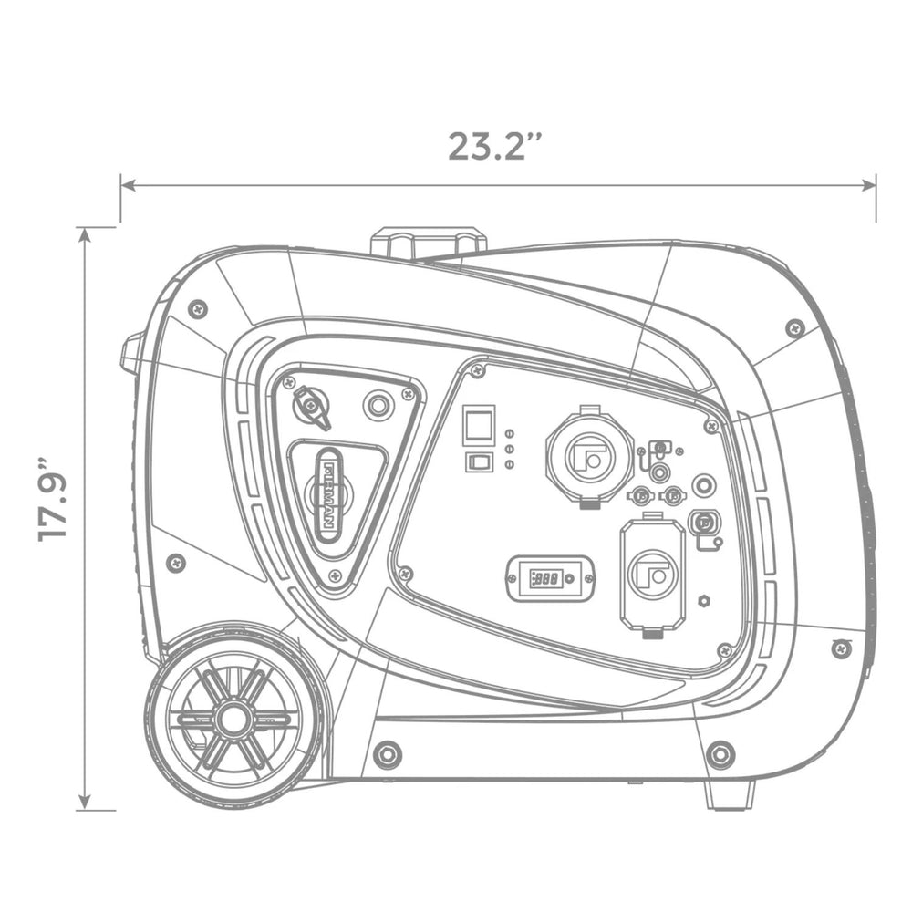 Firman W02981 Generator dimensions