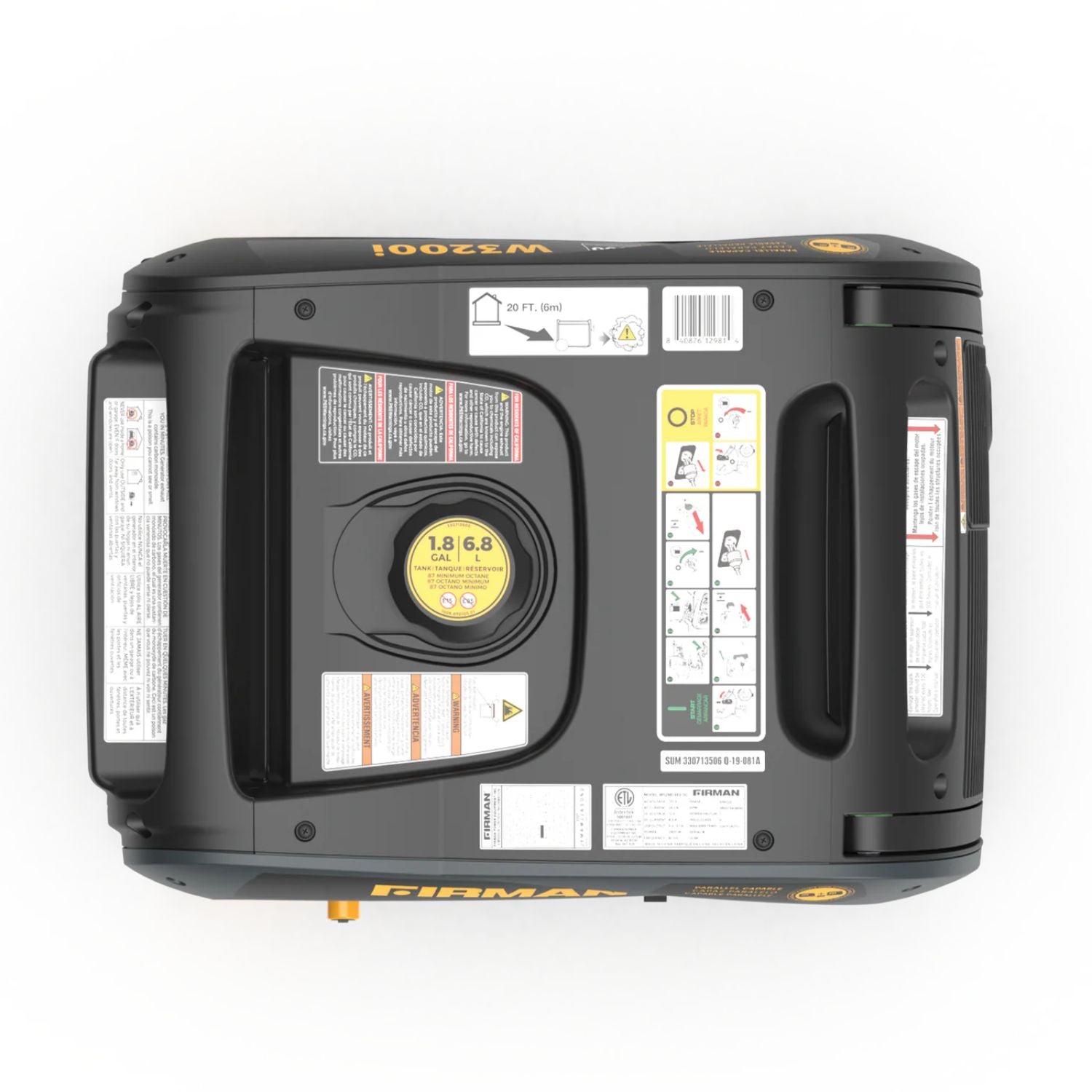 Firman W02981 Generator top view