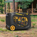 Firman W02985 Generator in a forest setting with a cabin in the background