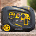 Firman W03382 Generator  with yellow and black design on a blurred background