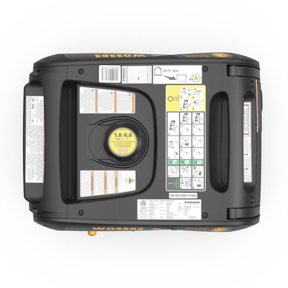 Firman W03383 Generator top view