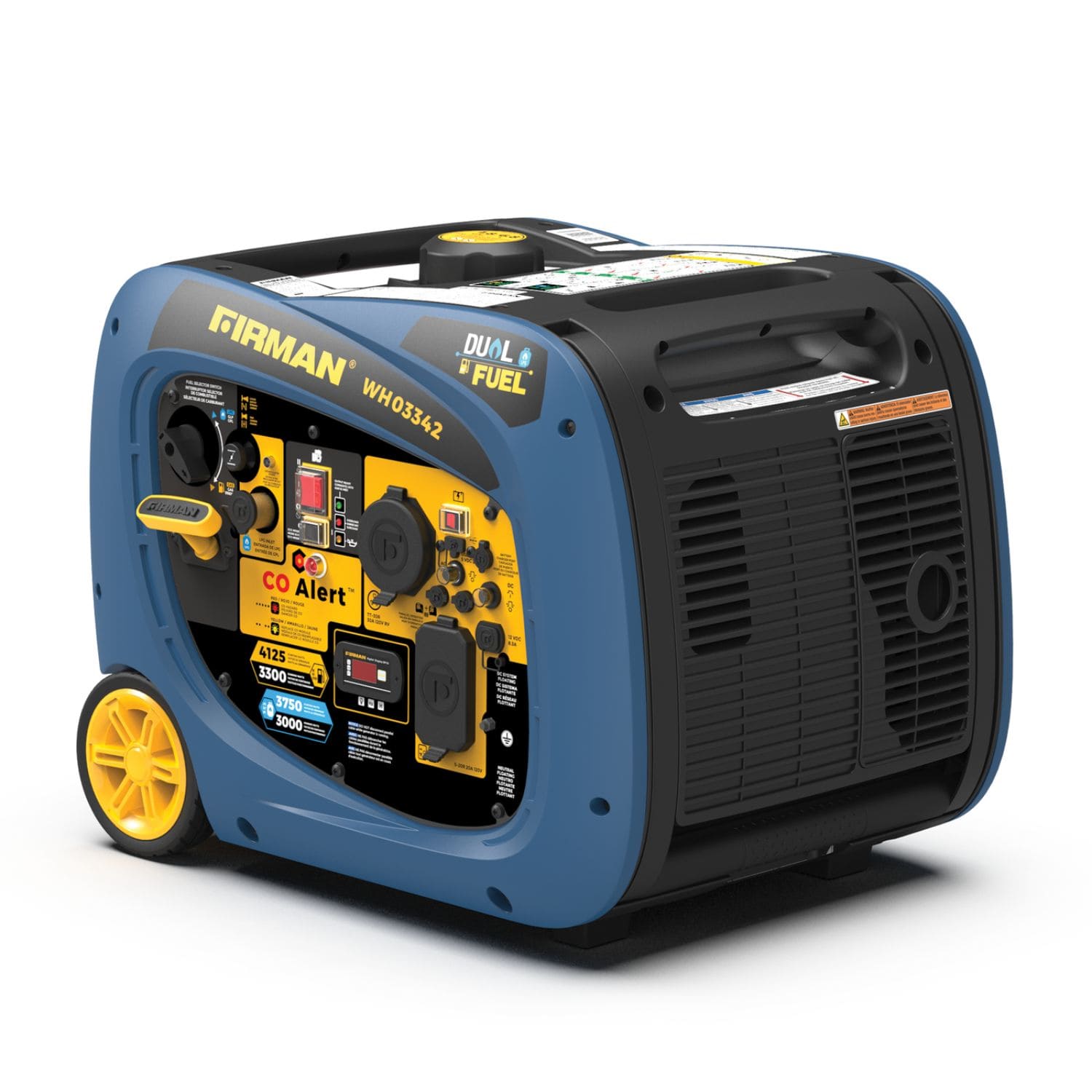 Firman WH03342 Dual Fuel Inverter Generator 4125W Front Left View