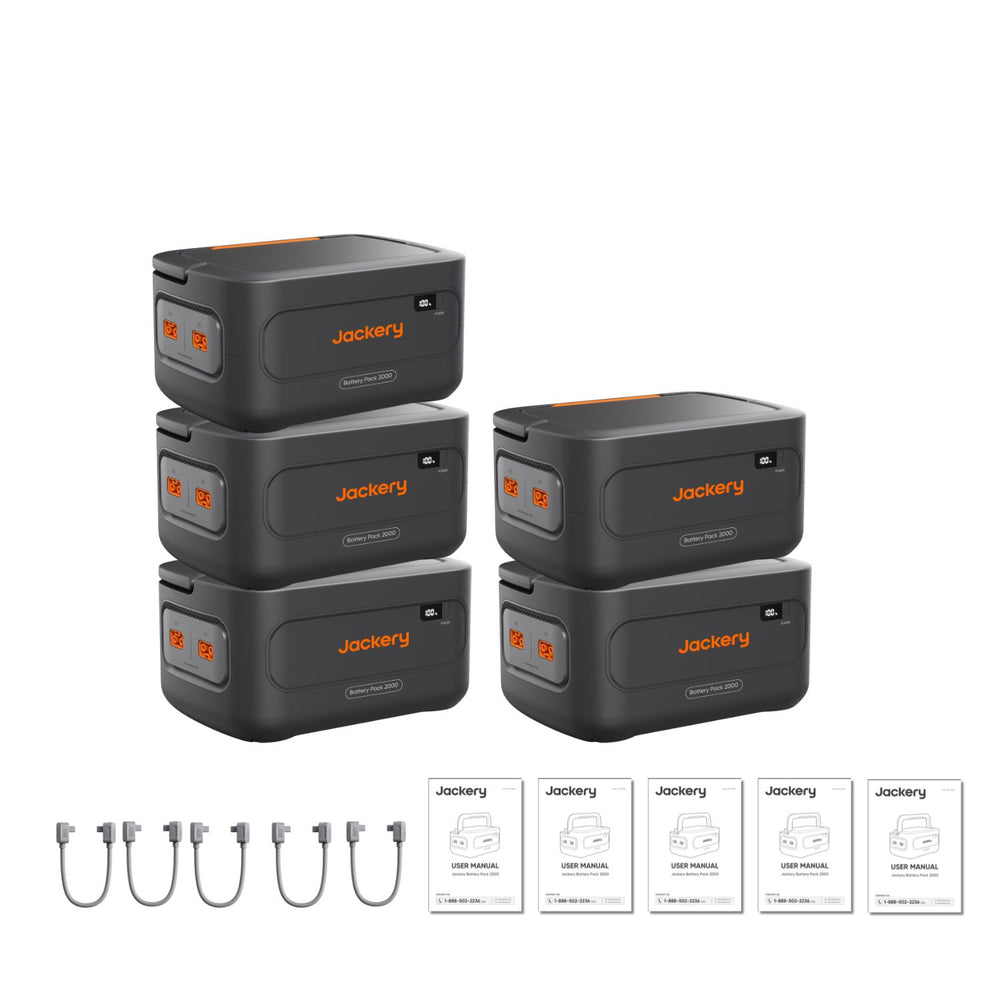 Five Jackery Battery Pack HP2000Plusv2
