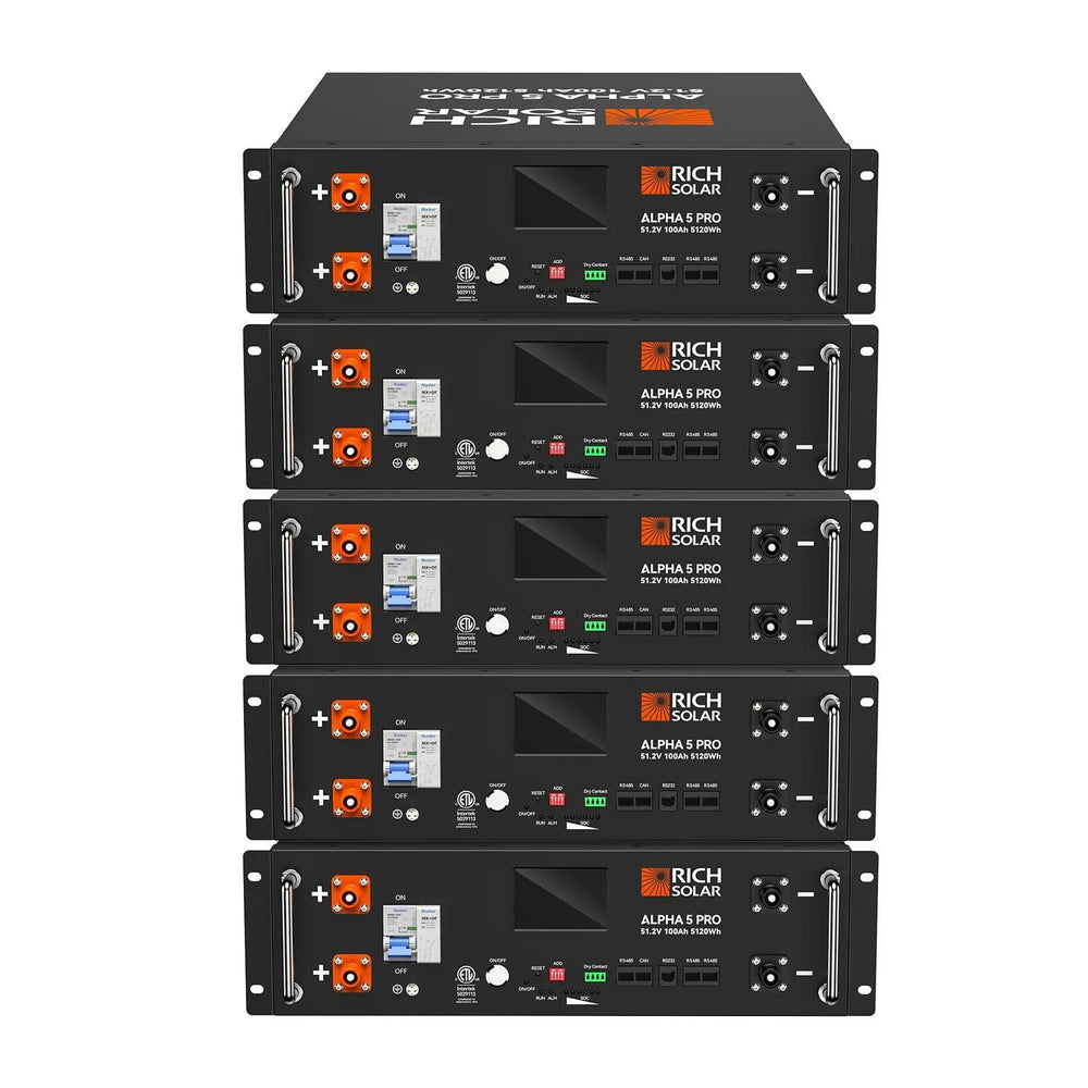 Five Rich Solar ALPHA 5 PRO 51.2V