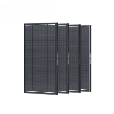 Four Renogy 200W Solar Panel with grid pattern on a white background