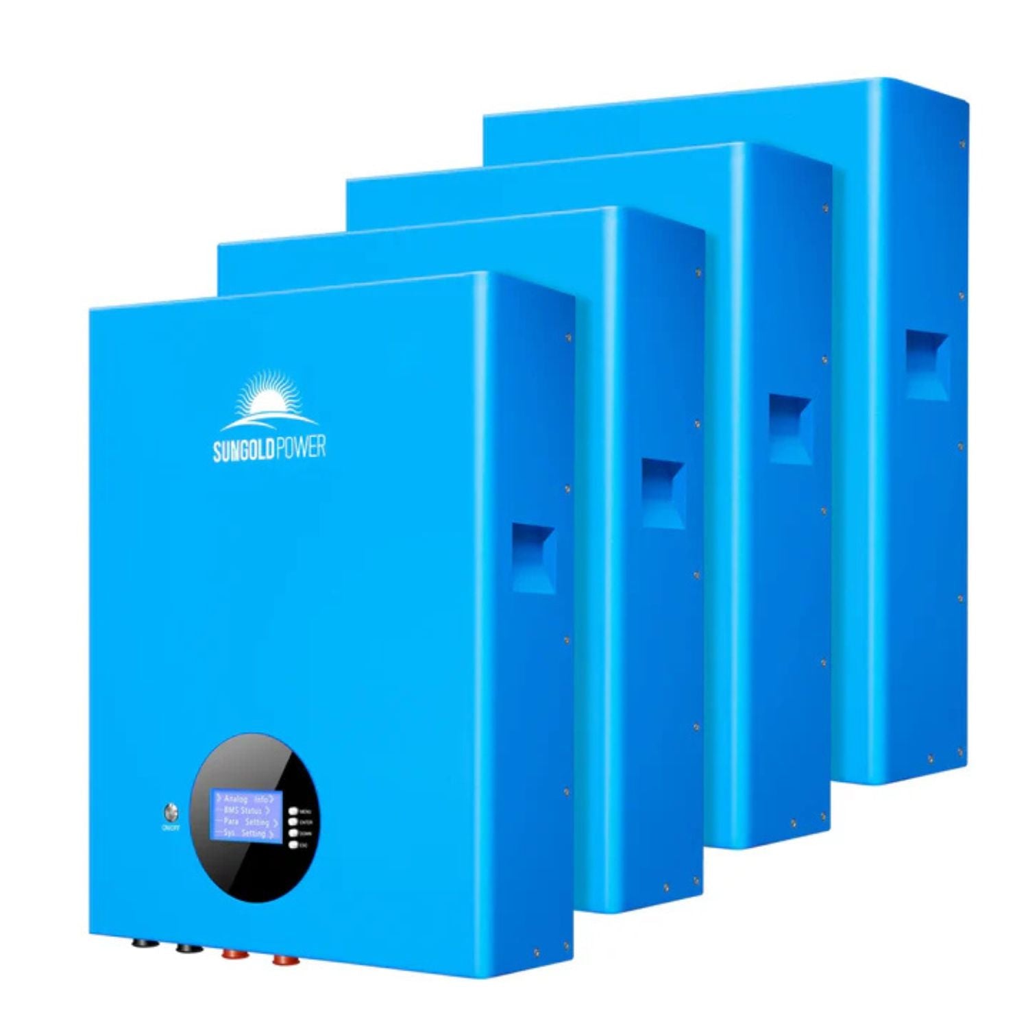 Four SunGold Power 5.12KWH Powerwall LiFePO4 Lithium Battery