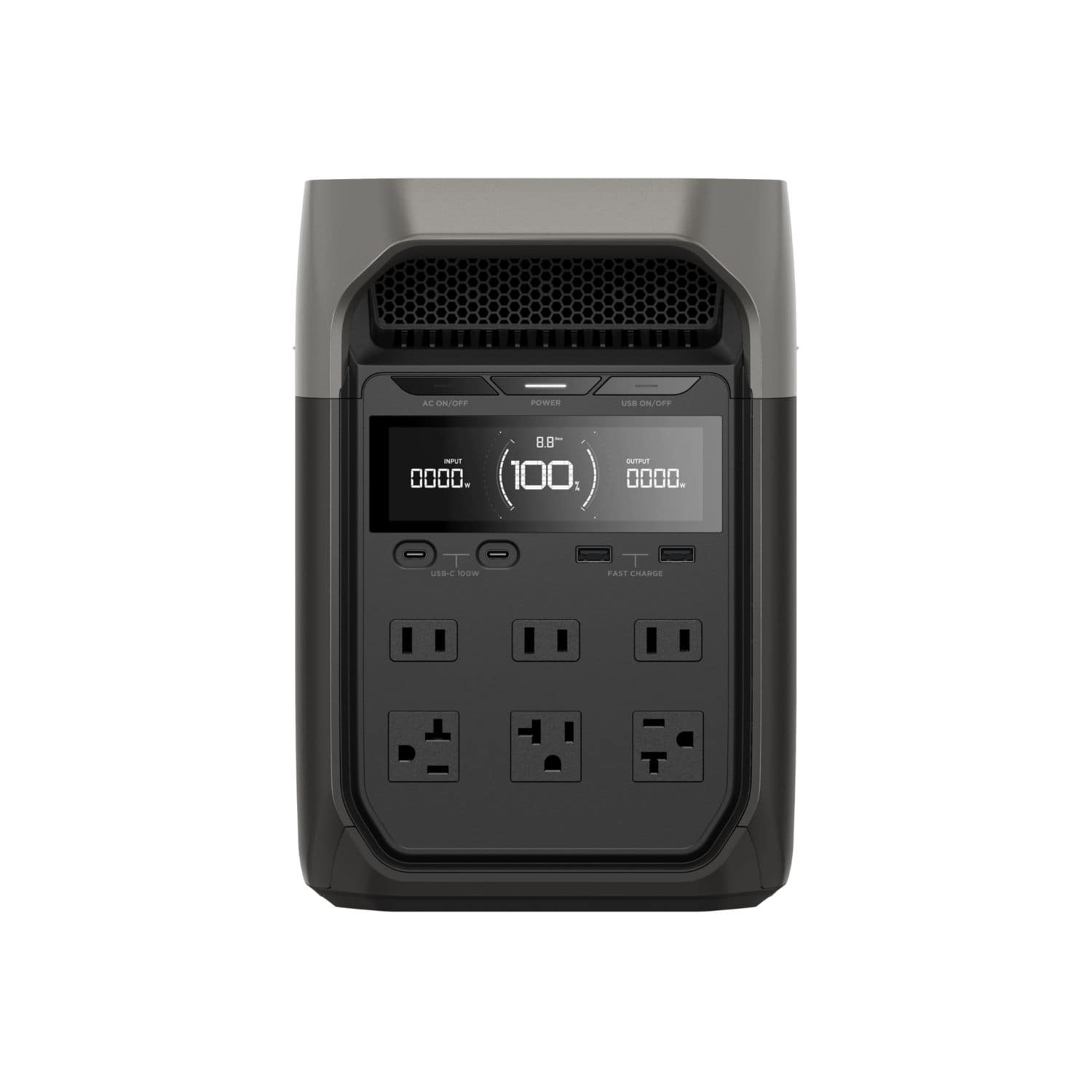 Front View Of the EcoFlow DELTA 3 Power Station