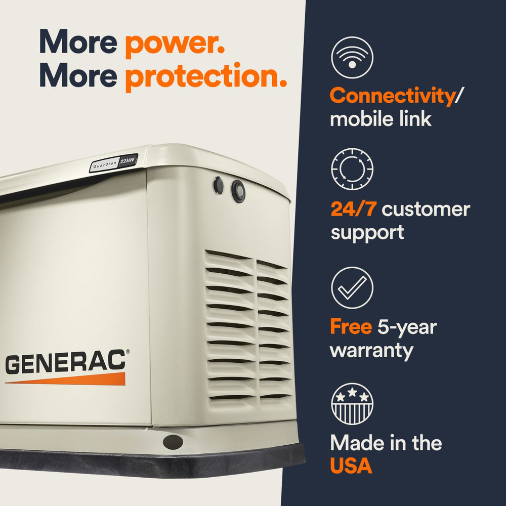 Generac 22kW Standby Generator for More Power and Better Protection