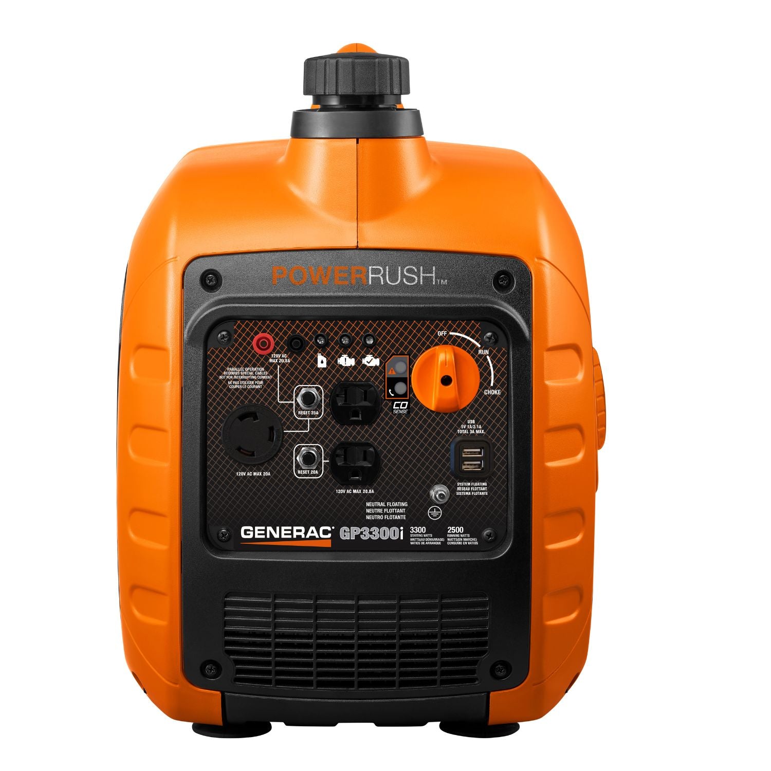 Generac 3300i Portable Inverter Generator front view