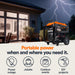 Generac GP18000EFI Portable Generator  with lightning in the background, emphasizing portable power solutions.