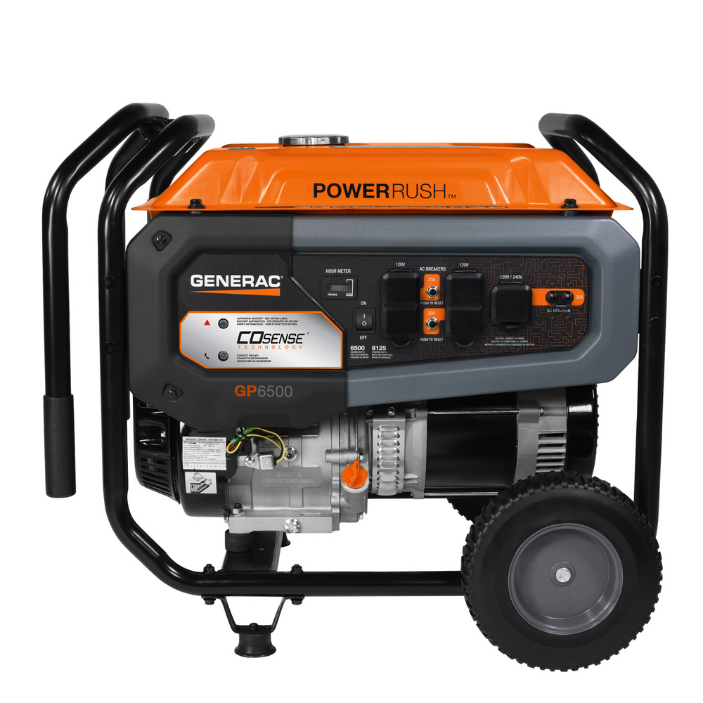 Generac GP6500 Pull Start Portable Generator Side View