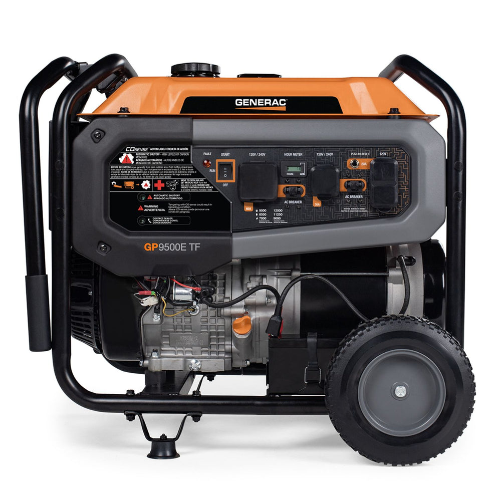 Generac GP9500E Tri Fuel Portable Generator 49ST Side View