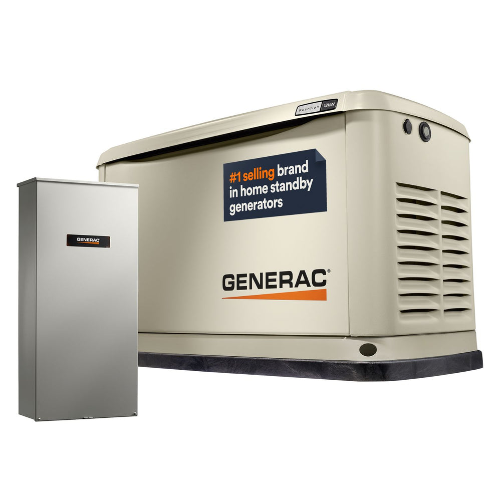 Generac Guardian® 14kW Aluminum Home Standby Generator With 200A Transfer Switch