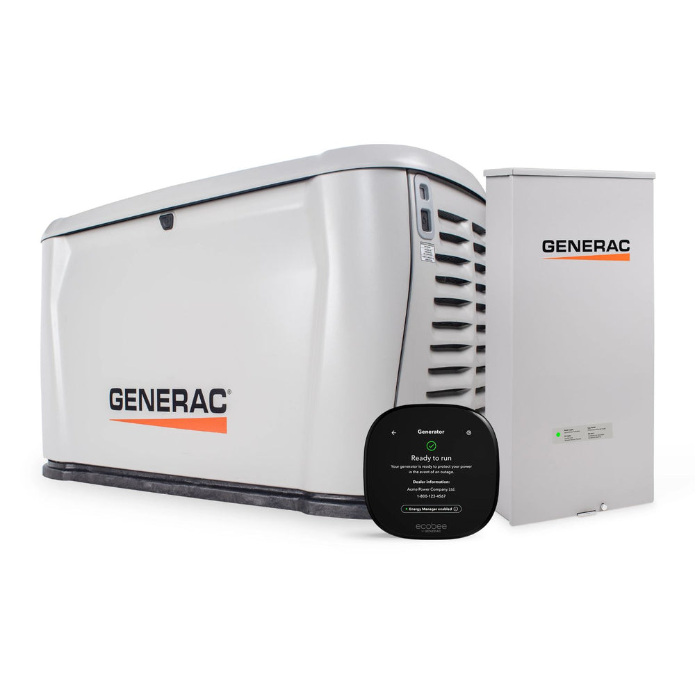 Generac Next-Gen 28kW Dual-Fuel Home Standby Generator with 200A SE Transfer Switch & Ecobee