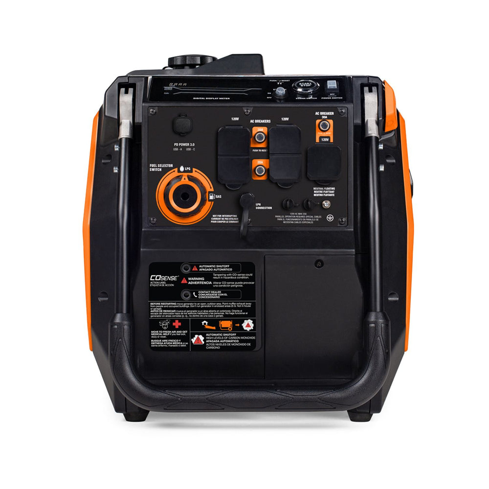 Generac Portable Inverter Generator iQ5200 Back view