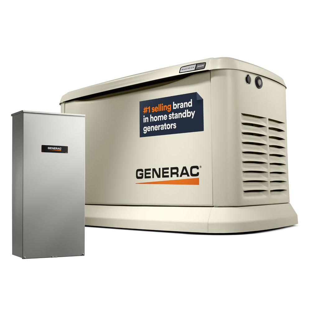 Generac Standby Generator 26kW with transfer switch