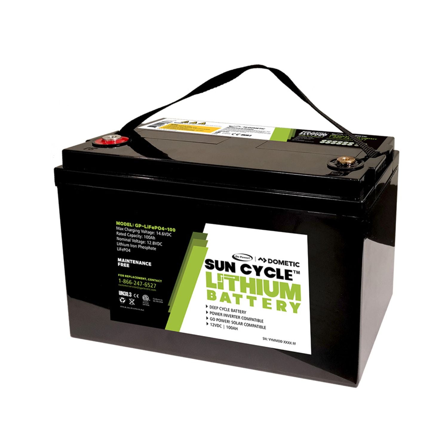 Go Power! 100Ah Lithium Iron Phosphate Solar Battery