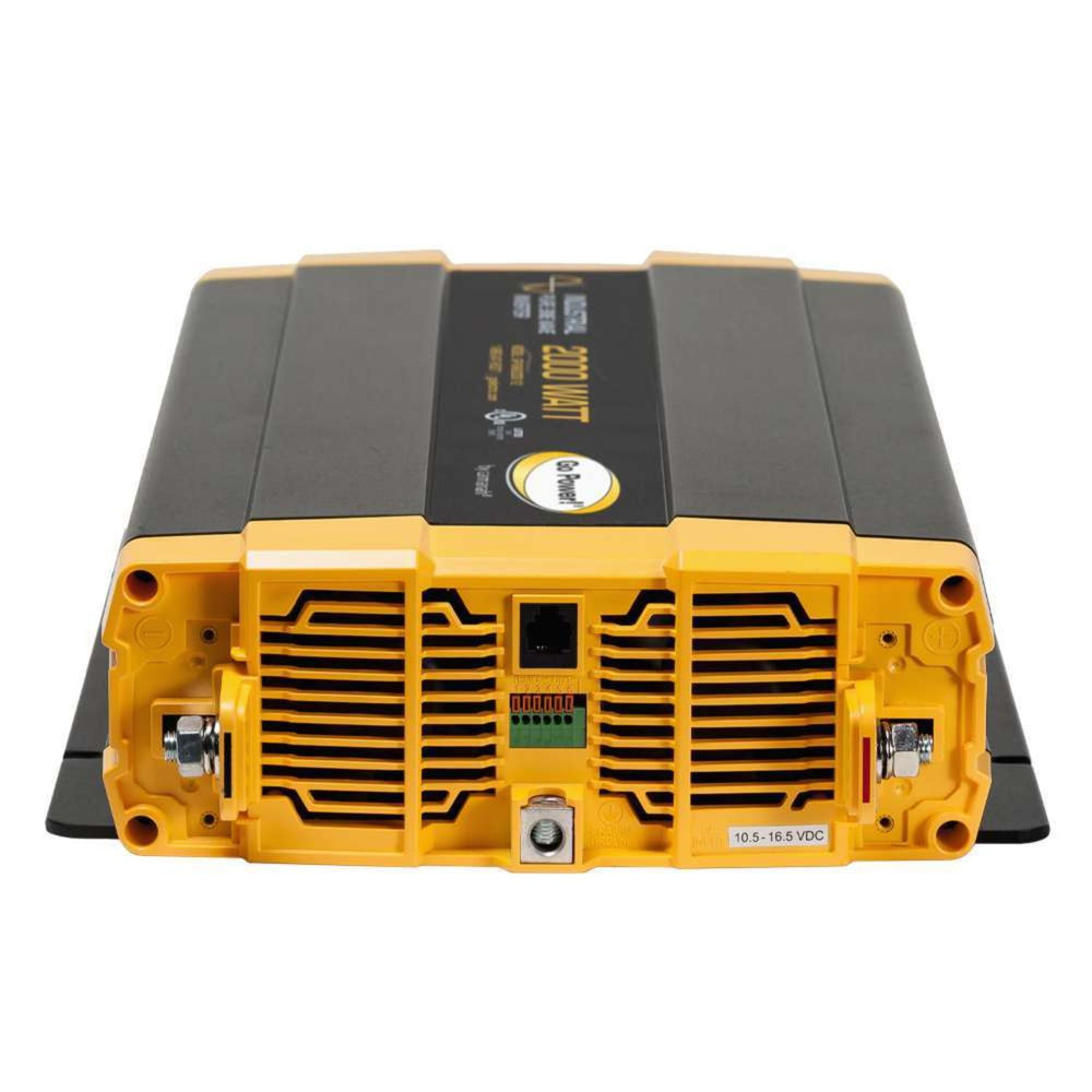 Go Power! 2000 watt Industrial Pure Sine Wave Inverter back view