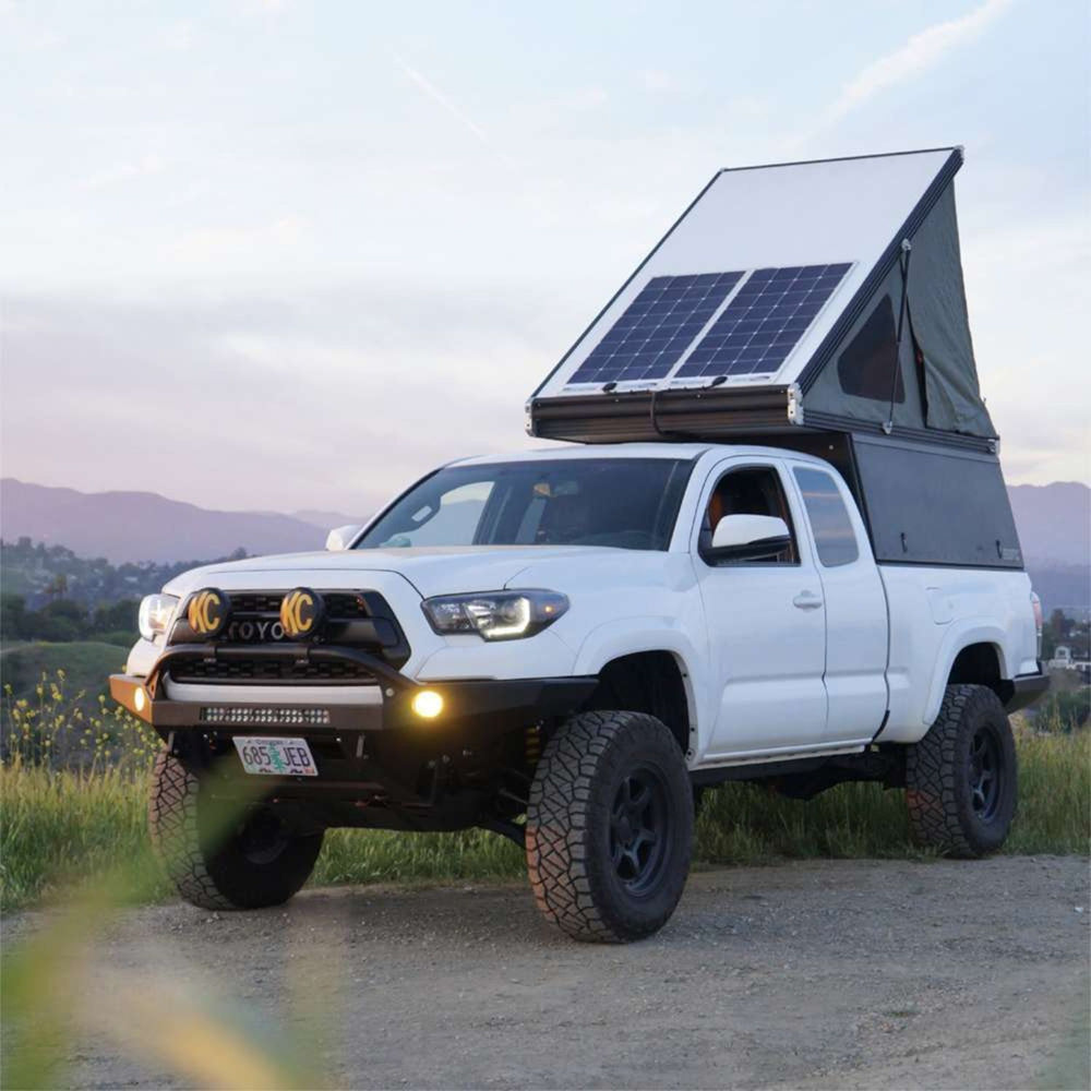Go Power! 220-Watt Solar Flex™ Kit above the truck