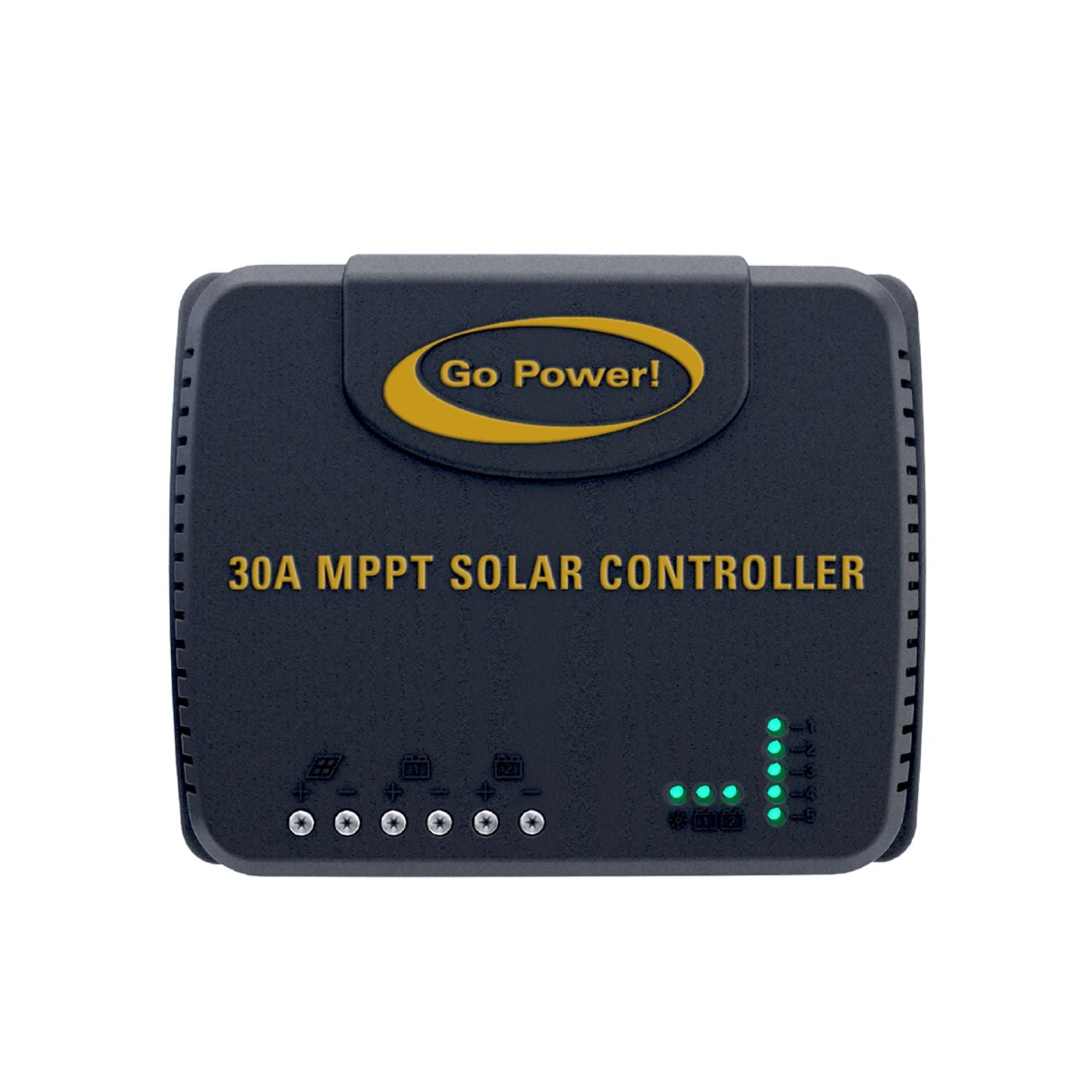 Go Power! 30A MPPT Solar Controller on a white background