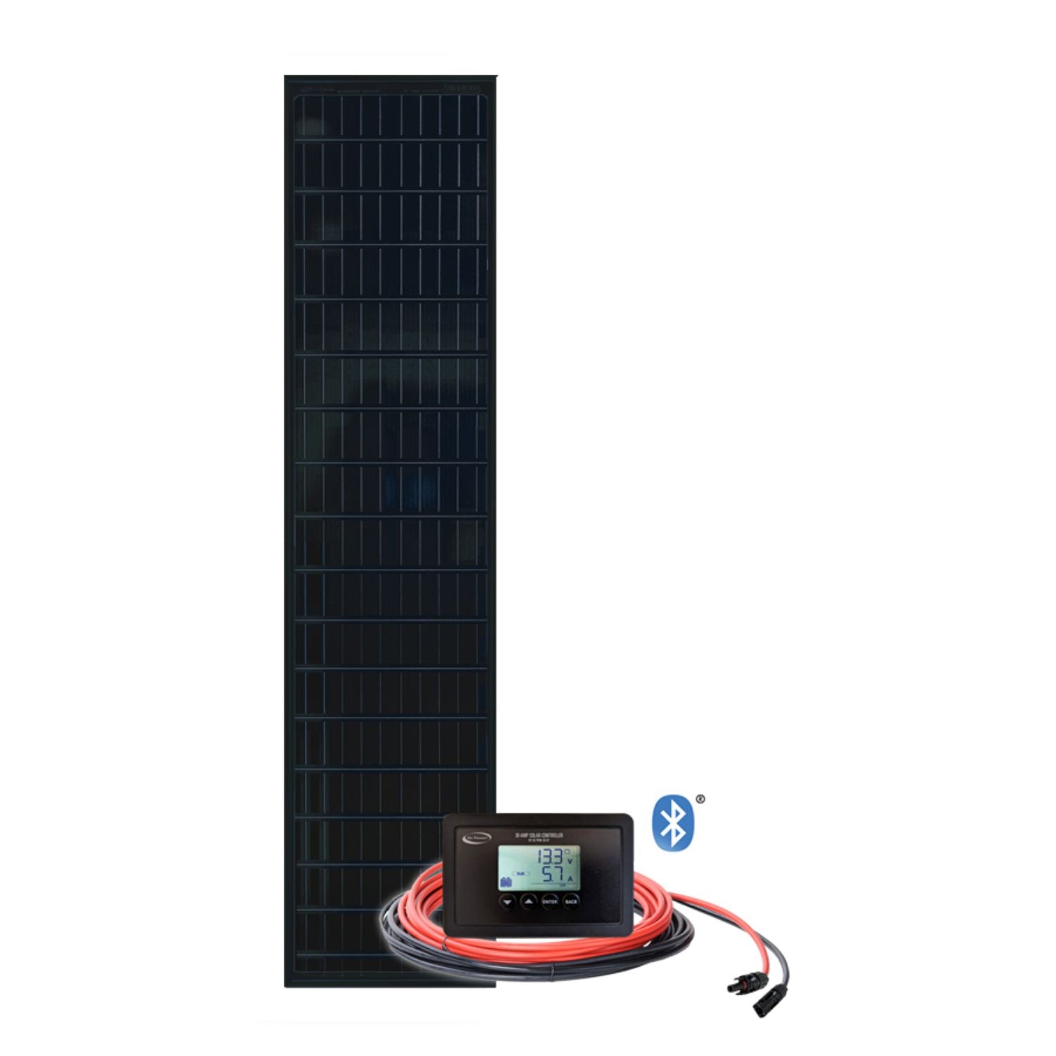Go Power! Black SLIM Solar Kit 100 WATTS Solar Controller