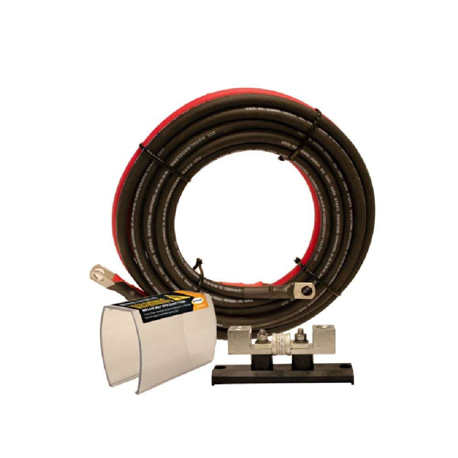Go Power! Solar Extreme Charging System  Coiled hose with connectors on a white background