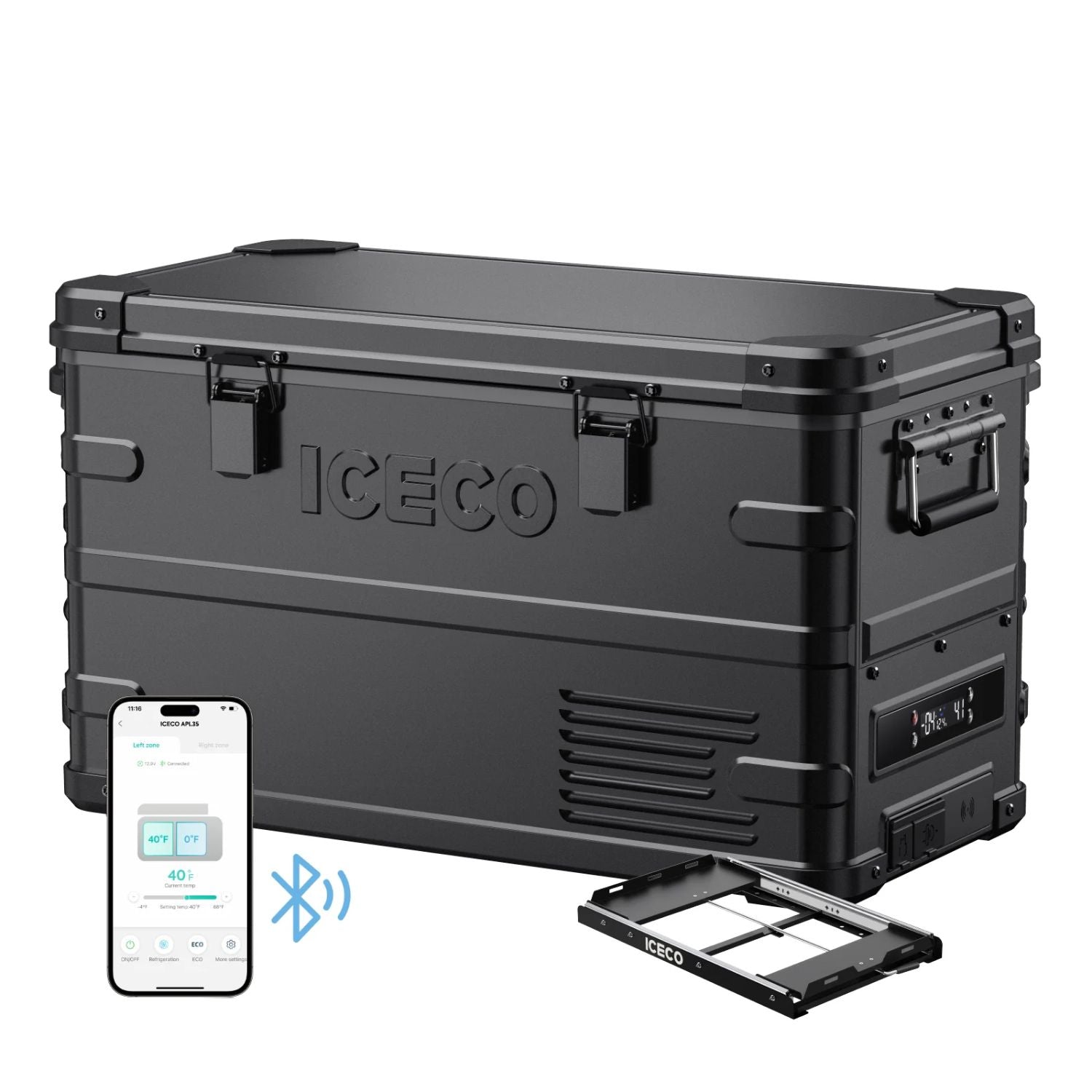 ICECO APL35 freezer with slide mount for easy access