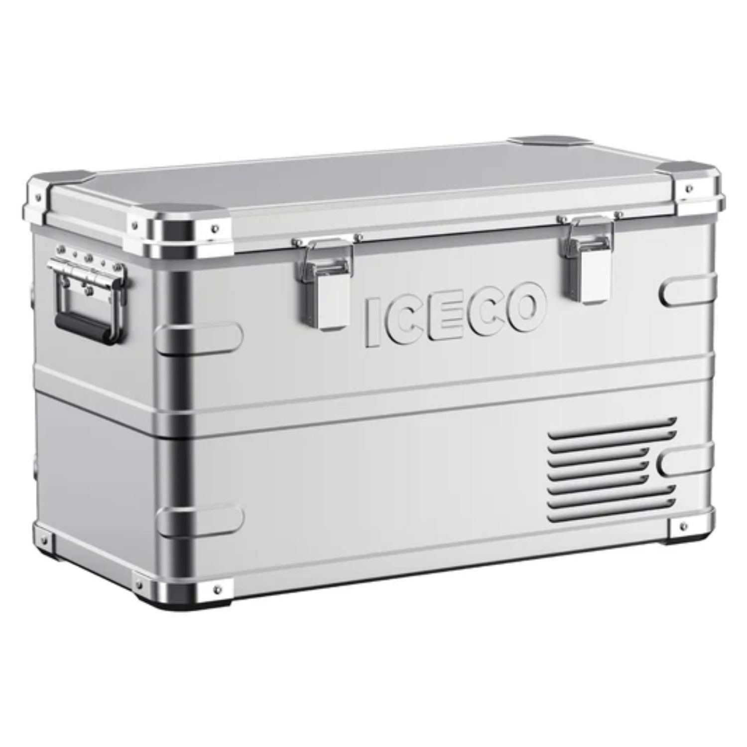 ICECO APL35 silver freezer left side view